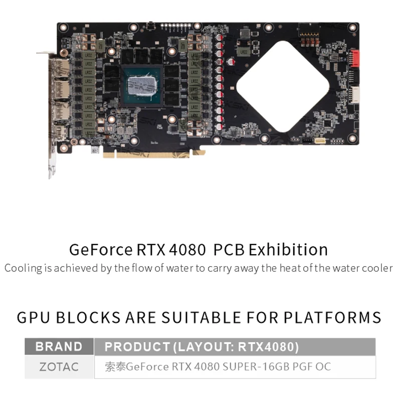 Bykski GPU Block for Zotac GeF - Rtx 4080 Water Cooling Block recension och pris