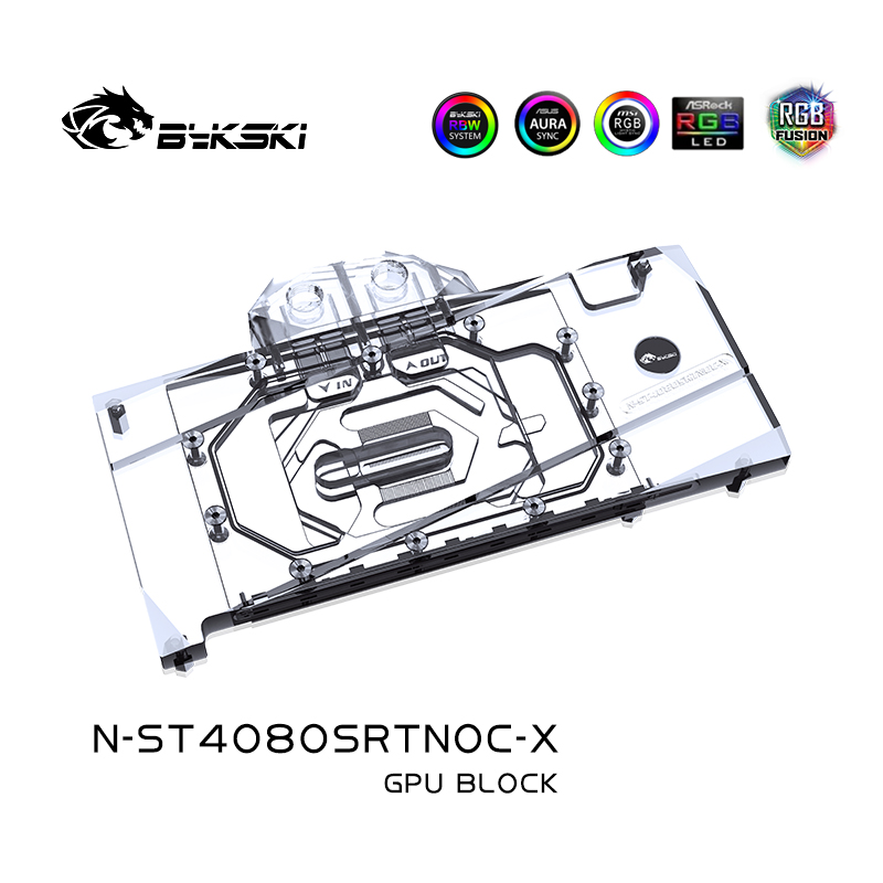 Bykski N-ST4080SRTNOC-X GPU Bl - Rtx 4080 Water Cooling Block recension och pris