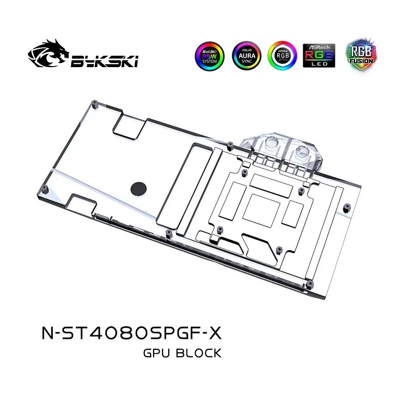 Bykski N-ST4080SPGF-X GPU Bloc - Rtx 4080 Water Cooling Block recension och pris
